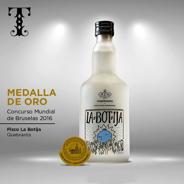 Pisco Pure Quebranta Grape La Botija Tabernero 70cl 40 Wholesale