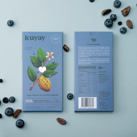 70% Peruvian Dark Chocolate with Blueberry Kuyay 70g