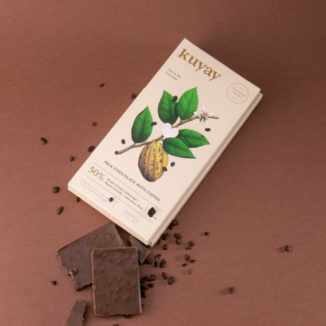 Peruvian Milk Chocolate 50% with Coffee Kuyay 70g