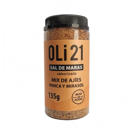 Maras Salt with Peruvian Chili Peppers OLI21 135g - EL INTI - The Peruvian Shop