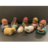 Andean Ceramic Nativity Scene H4cm 8 Figurines