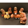 Andean Nativity Scene from Ayacucho H4cm 8 Figurines