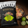 Wavy Coloured Native Potato Chips Lime and Pepper Flavour Tiyapuy 142g