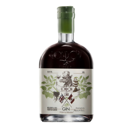 Mulberry & Coca Gin Liqueur London to Lima 38,8° 50cl - EL INTI - The Peruvian Shop